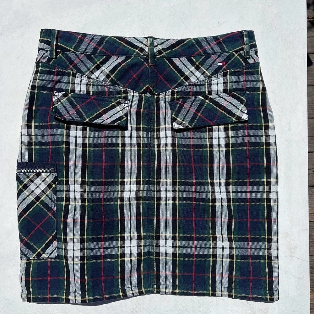 Tommy Hilfiger blue plaid preppy mini skirt